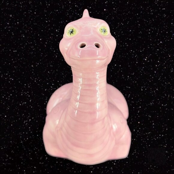 Ceramic Hand Painted Ceramic Pink Dinosaur Figurine Whimsical Figure Vintage - Picture 3 of 12